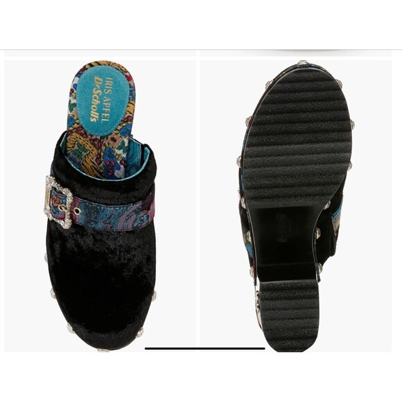Dr Scholl's x Iris Apfel Original Joy Clog $240 Retail - 7 NIB Limited Edition - Picture 2 of 13
